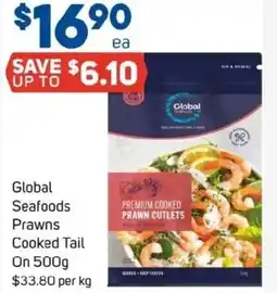 Foodland Global Seafoods Prawns Cooked Tail offer