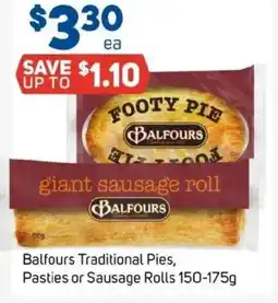 Foodland Balfours Traditional Pies, Pasties or Sausage Rolls offer