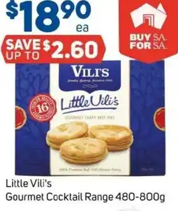 Foodland Little Vili's Gourmet Cocktail Range offer