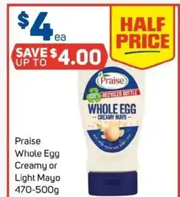 Foodland Praise Whole Egg Creamy or Light Mayo offer