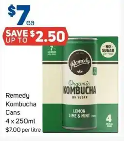 Foodland Remedy kombucha cans offer