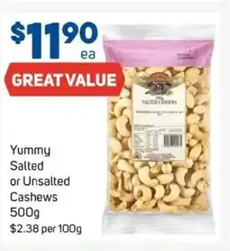 Foodland Yummy Salted or Unsalted Cashews offer