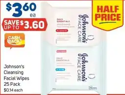 Foodland Johnson's Cleansing Facial Wipes 25 Pack offer