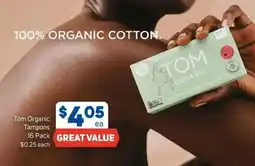 Foodland Tom Organic Tampons offer