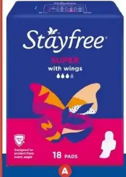 Foodland Stayfree Super Pads with Wings 18 Pack offer