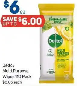 Foodland Dettol Multi Purpose Wipes 110 Pack offer