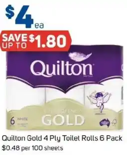 Foodland Quilton gold 4 ply toilet rolls 6 pack offer