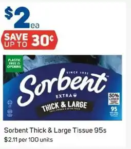 Foodland Sorbent thick & large tissue 95s offer