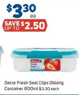 Foodland Decor Fresh Seal Clips Oblong Container offer