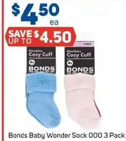 Foodland Bonds Baby Wonder Sock 000 3 Pack offer