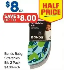 Foodland Bonds Baby Stretchies Bib 2 Pack offer