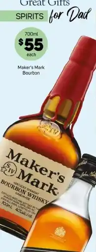 Foodland Maker's Mark Bourbon offer