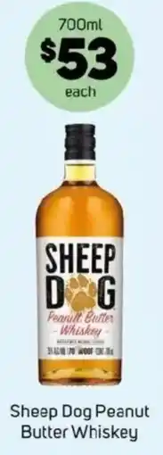 Foodland Sheep Dog Peanut Butter Whiskey offer