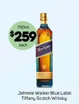 Foodland Johnnie Walker Blue Label Tiffany Scotch Whisky offer