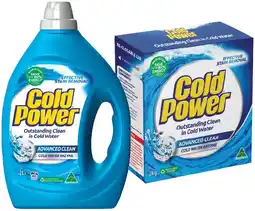 IGA Cold Power Laundry Liquid 2 Litre or Powder 2kg Selected Varieties offer