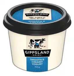 IGA Gippsland Dairy Yogurt 700g Selected Varieties offer