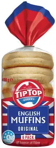 IGA Tip Top Muffins 6 Pack Selected Varieties offer