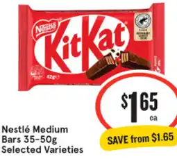 IGA Nestlé Medium Bars offer