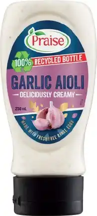 IGA Praise Aioli Sauce 250mL Selected Varieties offer