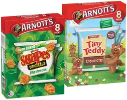 IGA Arnott’s Tiny Teddy, Shapes or Minis Multipack 7-8 Pack Selected Varieties offer