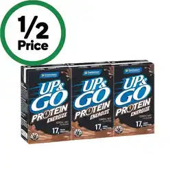 Woolworths Sanitarium UP&GO Energize or UP&GO Breakfast Drink 3 x 250ml offer