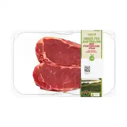 Woolworths Macro Australian Grass Fed Beef Porterhouse Steaks 400g offer
