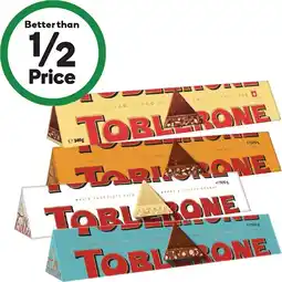 Woolworths Toblerone 340-360g offer