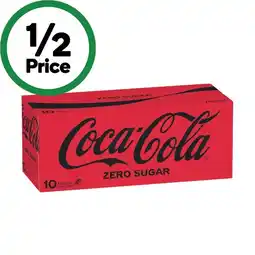Woolworths Coca-Cola, Sprite or Fanta Soft Drink Varieties 10 x 375ml offer
