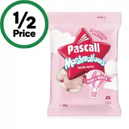 Woolworths Pascall Marshmallows Pink & White 280g offer