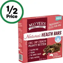 Woolworths Mayver’s Health Bars 150g Pk 5 offer