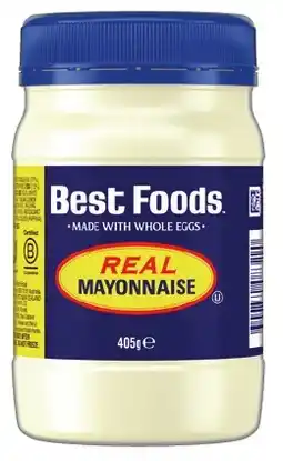 IGA Best Foods Real Mayonnaise 405g offer