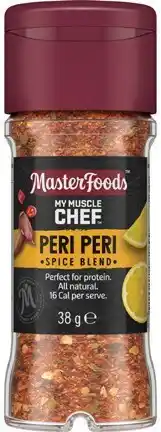 IGA MasterFoods My Muscle Chef Spice Blend Peri Peri 38g, Chimichurri 25g or Chipotle 40g offer