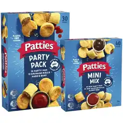 Woolworths Patties Party Pack 1.25 kg or Mini Combo Pack 1 kg – From the Freezer offer