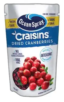 IGA Ocean Spray Craisins Dried Cranberries 150g Selected Varieties offer