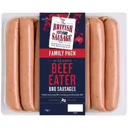 Woolworths British Sausage Beef Eater Sausages 1 kg offer
