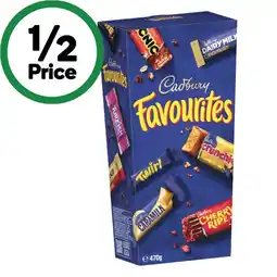 Woolworths Cadbury Favourites 470g offer