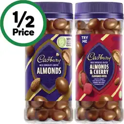 Woolworths Cadbury Chocolate Coated Fruit & Nut Varieties 270-340g offer