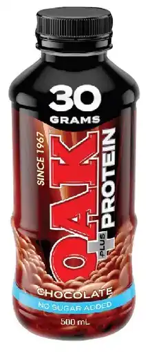 IGA Oak Plus Flavoured Milk 500mL Selected Varieties offer