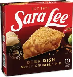 IGA Sara Lee Deep Dish Apple Crumble Pie or Apple Pie 800g offer