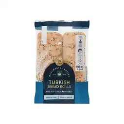 Woolworths Woolworths Stonebaked Turkish Rolls 400g Pk 4 or Pide 400g offer