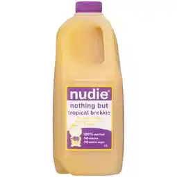 Woolworths Nudie Nothing But Tropical Brekkie 2 Litre offer