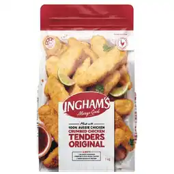 Woolworths Ingham’s Original Chicken Tenders, Tempura Nuggets or Wing Dings 1 kg offer