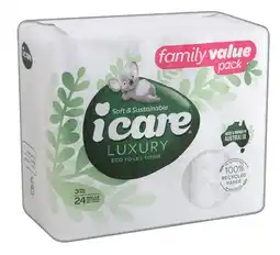 IGA Icare Luxury Eco Toilet Tissue 3 Ply 24 Pack offer