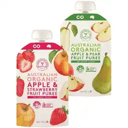 Woolworths Australian Organic Fruit Puree Pouch 120g offer