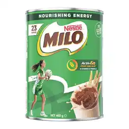 Woolworths Nestle Milo Less Sugar 395g or Milo 460g offer