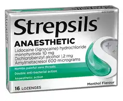 IGA Strepsils Anaesthetic or Extra Sore Throat Relief Lozenges 16 Pack Selected Varieties offer