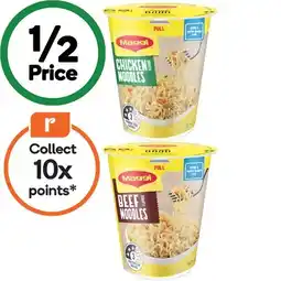 Woolworths Maggi Noodles Cup 58-65g offer