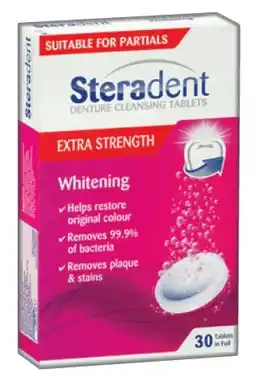 IGA Steradent Extra Strength Denture Cleansing Tablets 30 Pack offer
