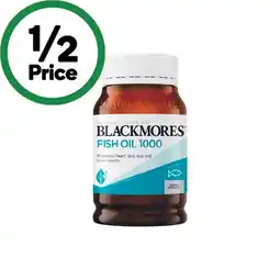 Woolworths Blackmores Fish Oil 1000mg Omega-3 Capsules Pk 200† offer