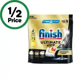 Woolworths Finish Ultimate Plus Dishwasher Tablets Pk 72 offer